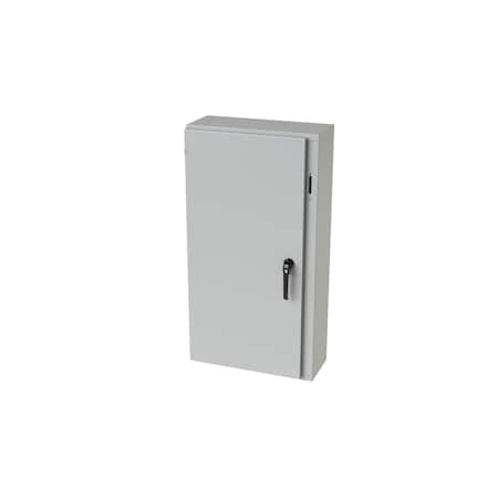 Saginaw Control & Engineering 3 Point Latch with Padlock Handle Electrical Enclosures, 48 in H, 10 in D, 25.38 in W, Carbon Steel SCE-48XEL2510LP